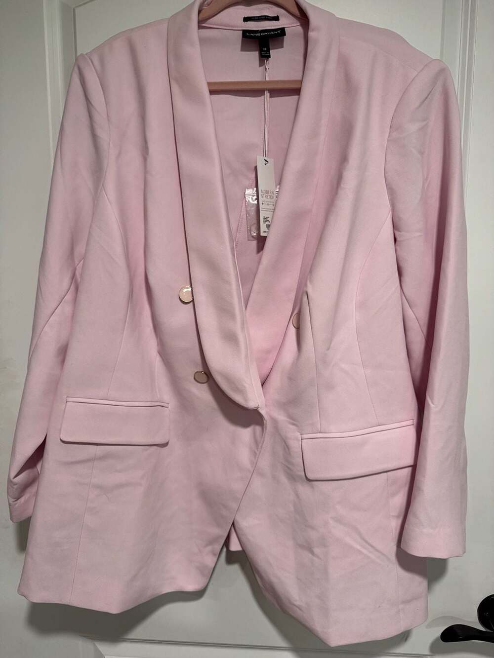 Lane Bryant Barbiecore Pink Blazer 4X Size 28 NWT Career Chic Statement Jacket